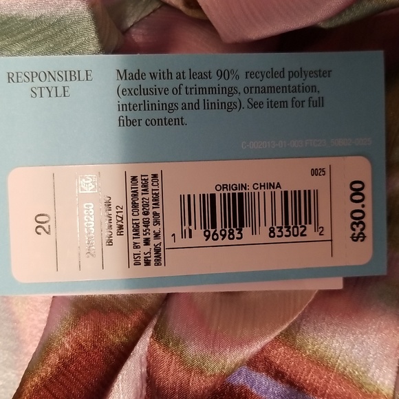 Future collective women's skirt Marbled Silk curved hem size 20 midi length New - Picture 6 of 8